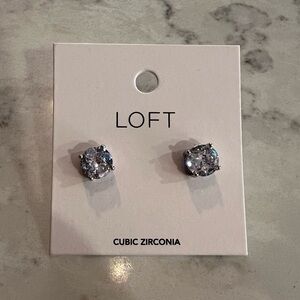 NWT LOFT Silver Stud Earrings